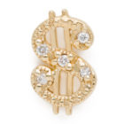 diamond dollar sign earring