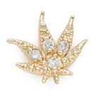 diamond pot leaf earring