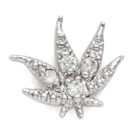 diamond pot leaf earring