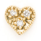 diamond heart earring