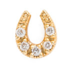 diamond horseshoe earring