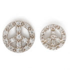 diamond peace earring