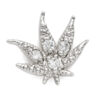 gold and diamond pot leaf earring - Image 2