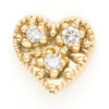 diamond heart earring - Image 2