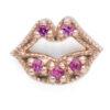 pink sapphire lips earring - Image 2