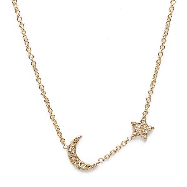 diamond moon & star necklace - lenawald