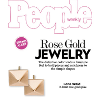 people magazine lena wald rose gold pyramid spike earrings