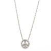 diamond peace sign necklace