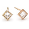 inverted diamond earrings - Image 3