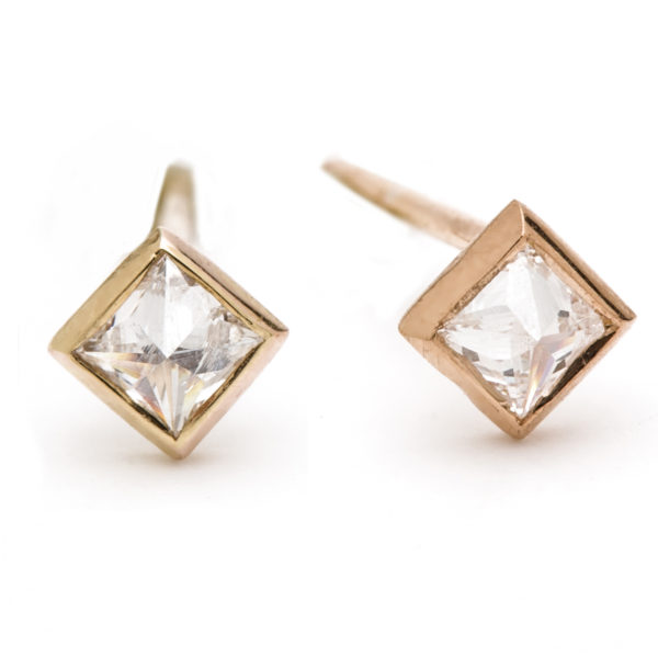 inverted diamond earrings - lenawald