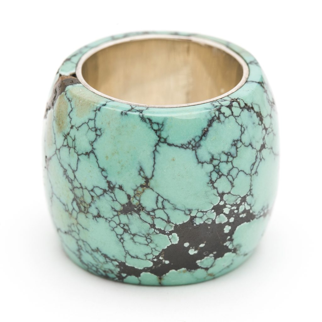Natural Turquoise Chunk on Cuff Ring main image 0