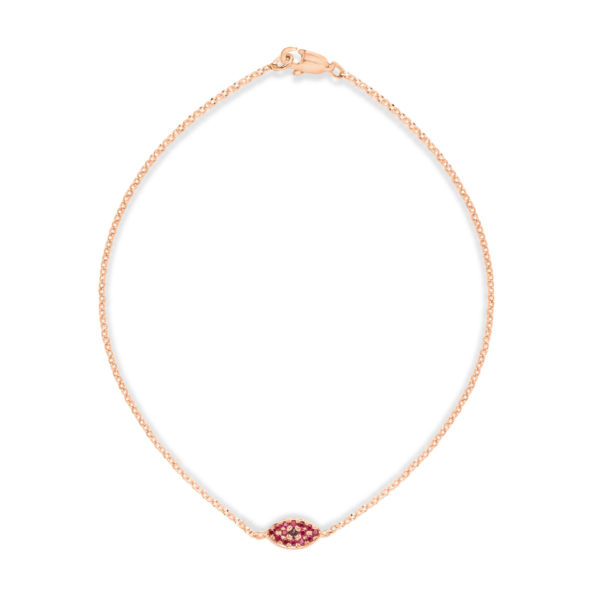evil eye bracelet with rubies