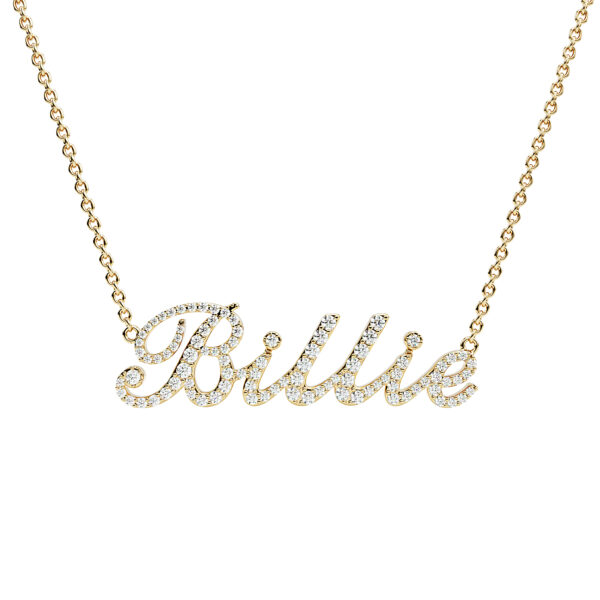 micro diamond name necklace