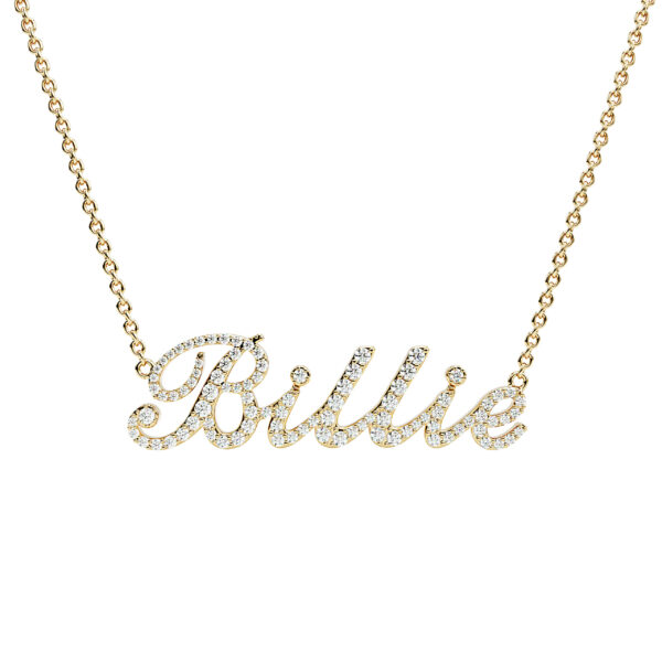 custom micro diamond name necklace
